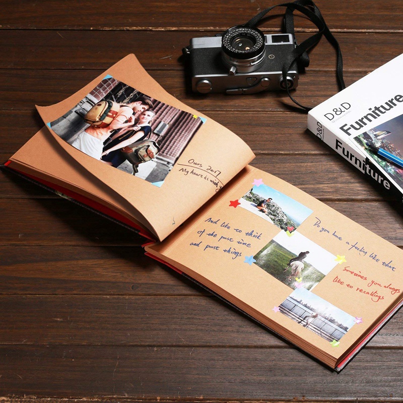 Handmade DIY Album Paste Tether Album Family Scrapbook Photo Album I3VN