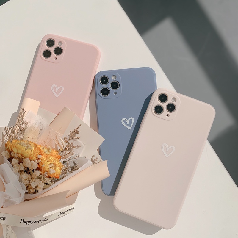 Ốp lưng IP cạnh vuông BVC trái tim 6/6s/6plus,7/8plus,X/Xs/Xr/Xs max/11/12/13/14/pro/max/plus/promax BVC853