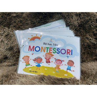 Học Liệu Montessori song ngữ bóc dán cho bé