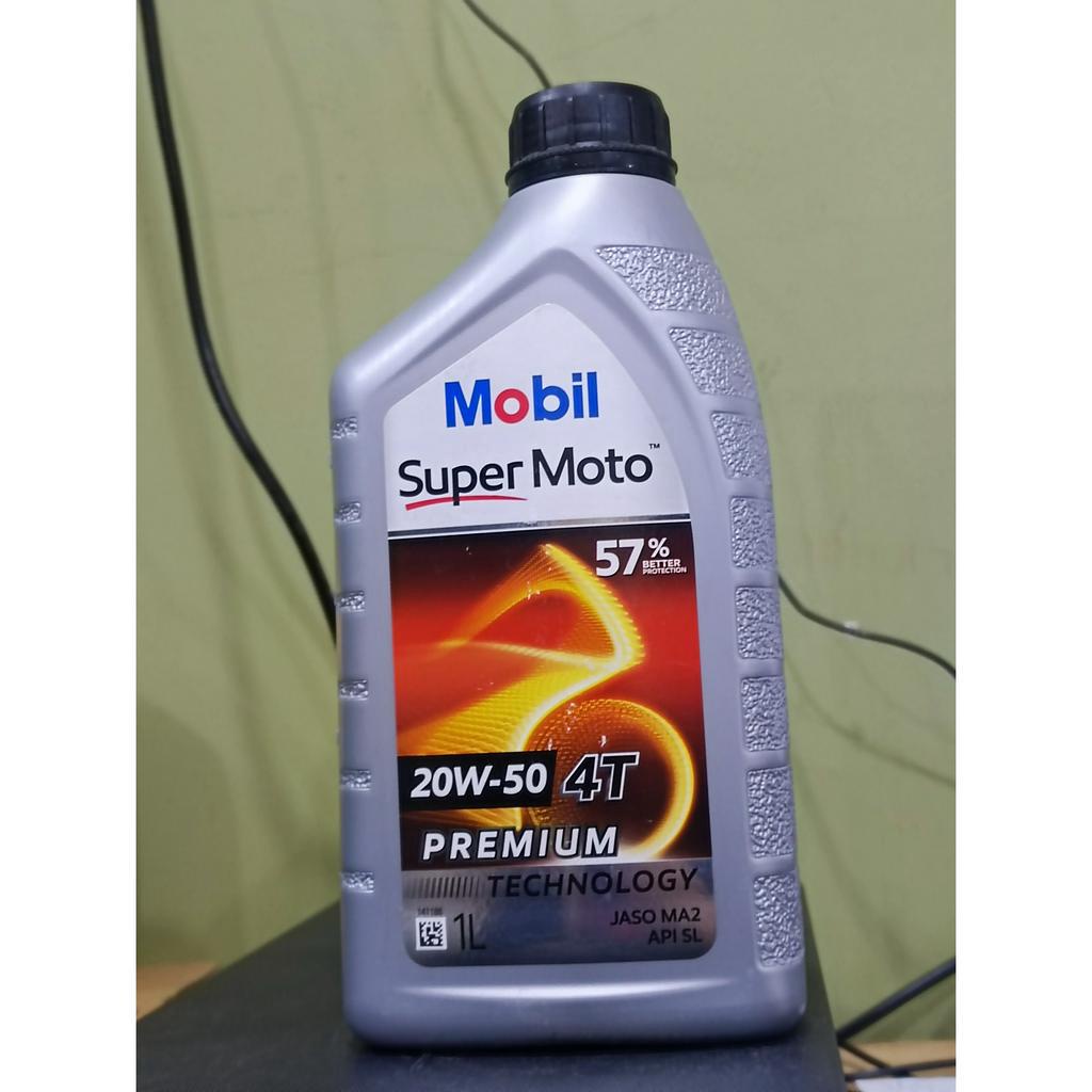 ( GIÁ KM ) DẦU NHỚT XE SỐ XE TAY CÔN  Mobil Super Moto 4T 20W50 1L(1000ML)