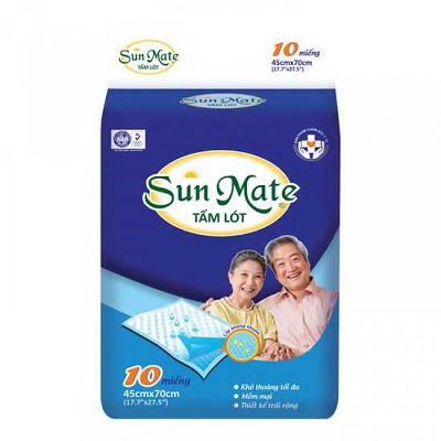 SunMate - Tấm lót Hỗ Trợ Bảo Vệ Chống Trào 10 MIẾNG - 45cm x 70cm