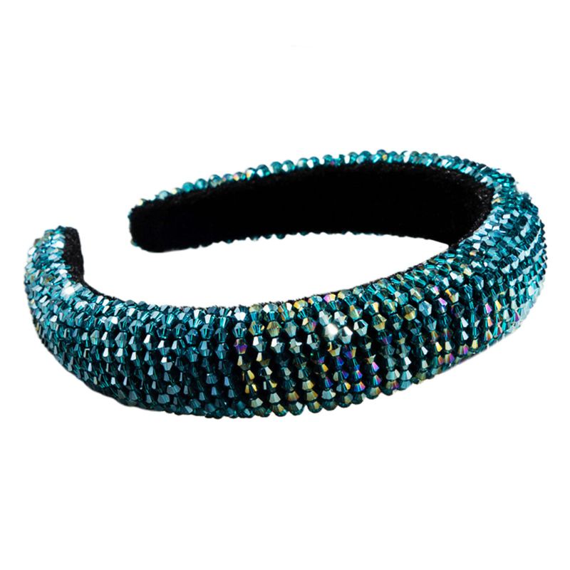 Băng Đô Cài Tóc Đính Hạt Pha Lê Giả Phong Cách Vintage Cho Nữ