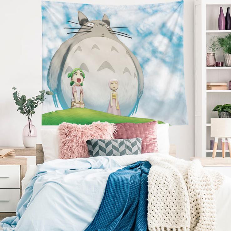 Vải treo tường trang trí phòng ngủ, nội thất họa tiết Totoro | BigBuy360 - bigbuy360.vn