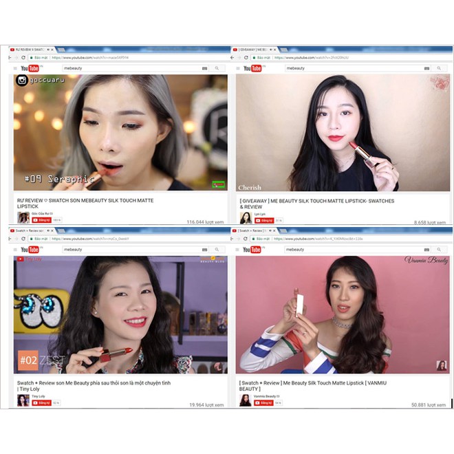 {THANH LÝ} Son Thỏi Lì Mebeauty Silk Touch Matte Lipstick Wedding Collection 3.5g (Son chạm nắp) | BigBuy360 - bigbuy360.vn