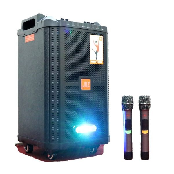 LOA KÉO DI ĐỘNG JBZ 1006 Bass 2.5 TẤC tặng 2 MIC bluetooth