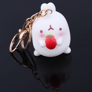 Móc Khóa Thỏ Vàng Ôm Dâu Tây