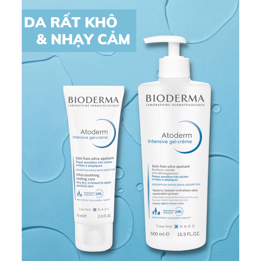 Gel Dưỡng Ẩm Làm Dịu Cho Da Rất Khô Bioderma Atoderm Intensive gel-crème - Hasaki - Hàng Chính Hãng