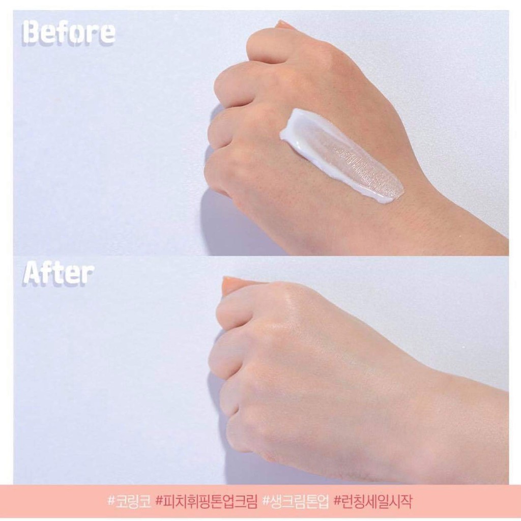 Kem Đào Nâng Tone Da Trắng Hồng Peach Whipping Tone Up Cream