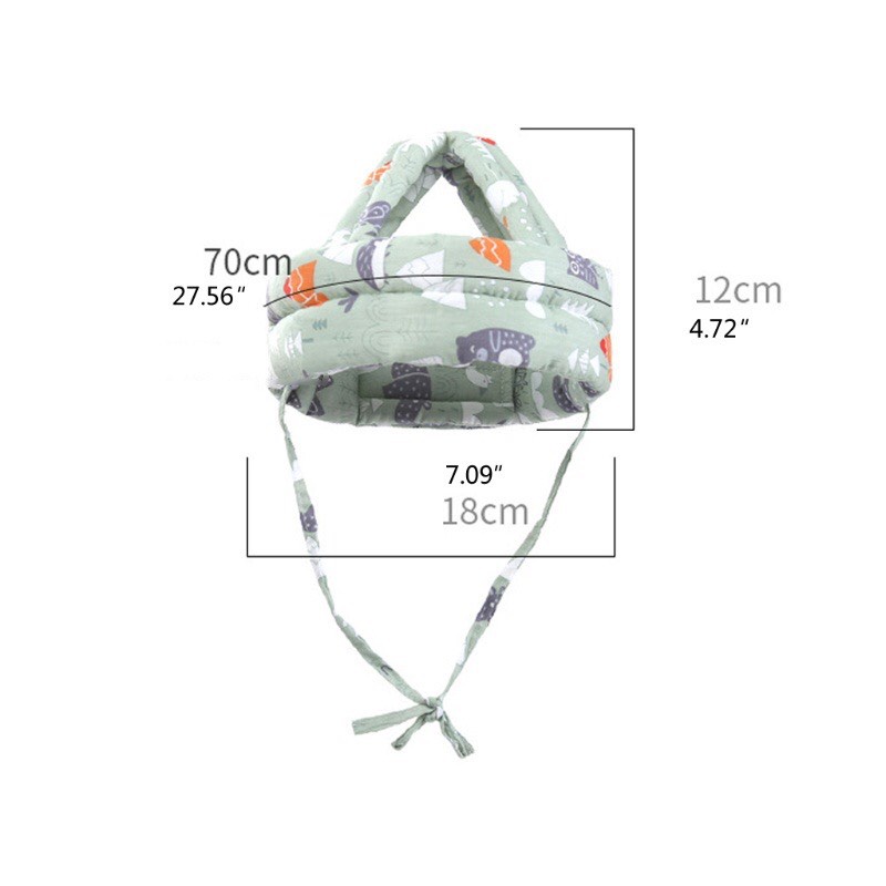 Mũ bảo hiểm bảo vệ đầu cho bé tập đi chống va đập mạnh cho trẻ từ 5-36 tháng tuổi