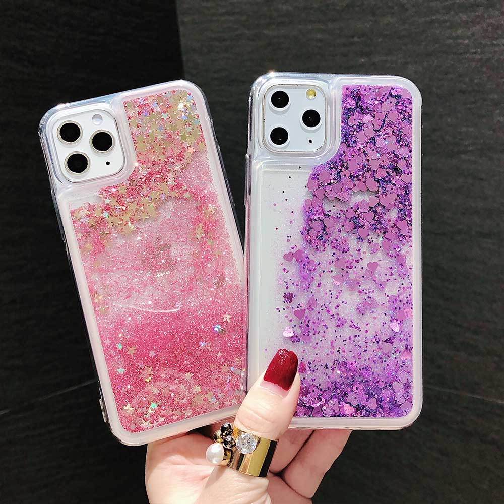 Ốp điện thoại kim tuyến nước xinh xắn cho Oppo Reno 5 Pro 4g 5g A15 A93 A73 A53 A33 2020