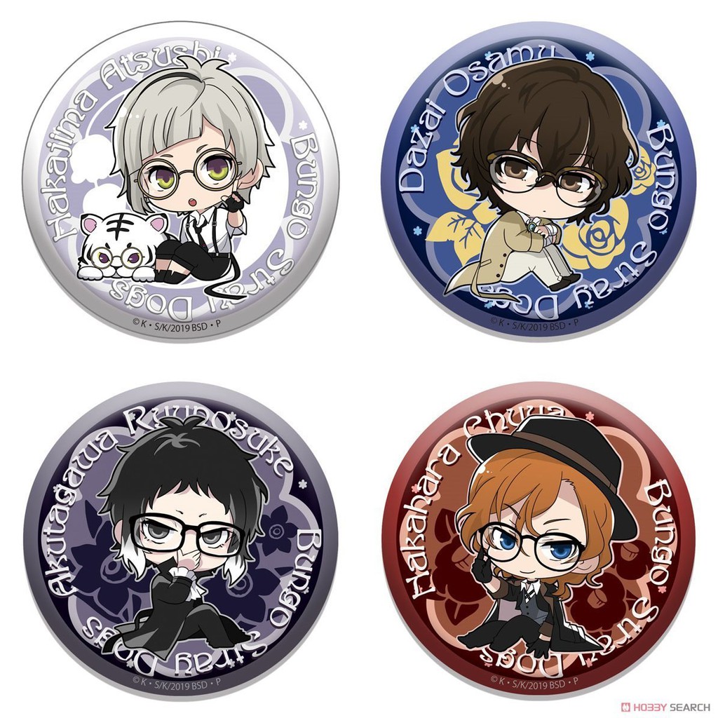 Huy hiệu cài áo IN HÌNH Bungou stray dogs Văn hào lưu lạc anime chibi dễ thương tiện lợi m02