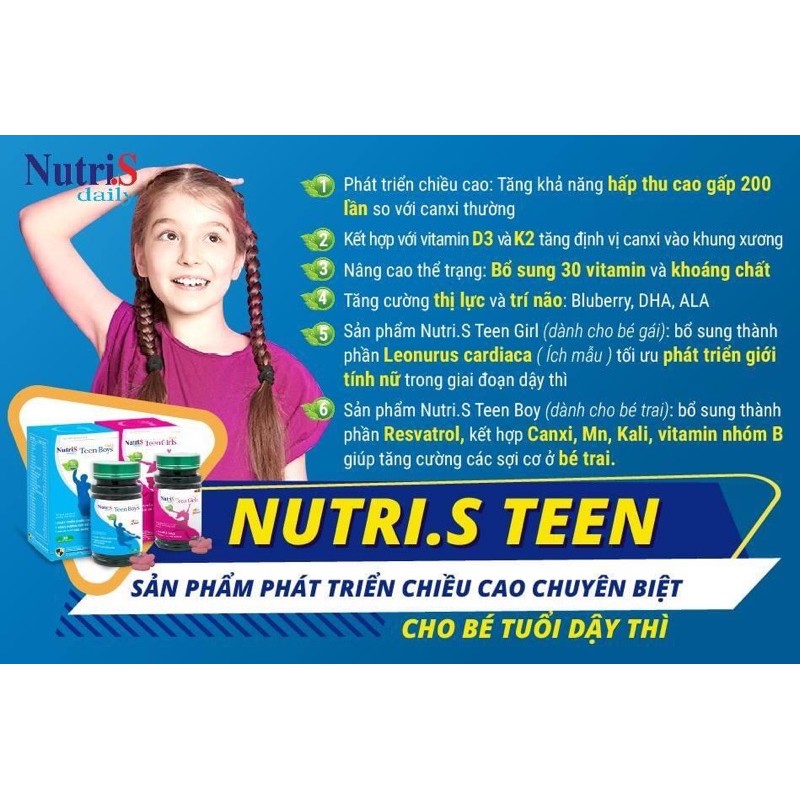 ( Mua 5h Tặng 1h ) NutriS - Teen Boy và Teen Girl