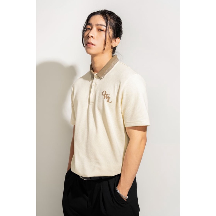 OWL BRAND OMBRE COLLAR POLO - Áó Polo Cổ Dệt   /  Màu Be - OWL151221