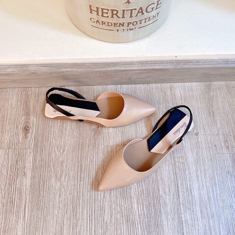 GIÀY SLINGBACK BỆT MŨI NHỌN CHẤT DA MỀM
