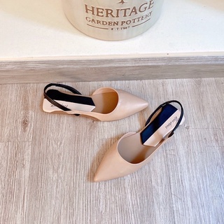 GIÀY SLINGBACK BỆT MŨI NHỌN CHẤT DA MỀM