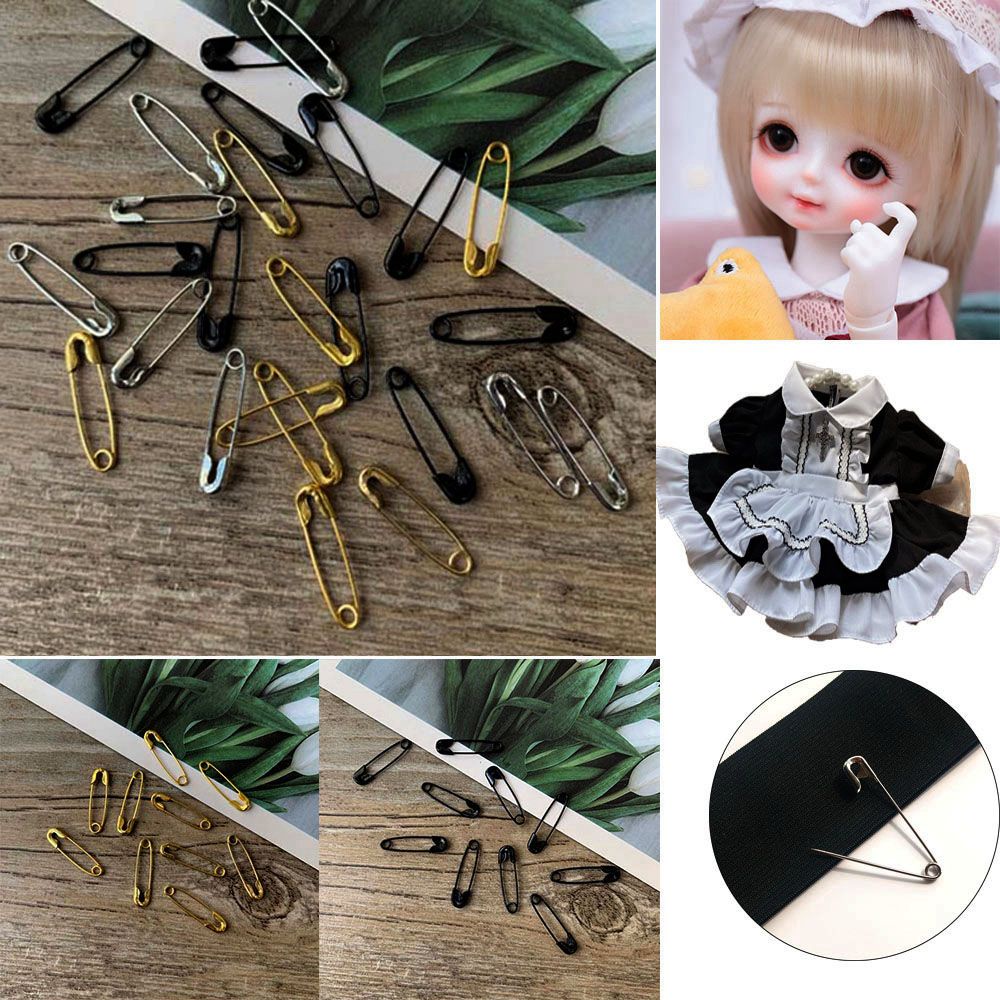 Set 10 kim băng mini 19x4mm bằng kim loại nhiều màu sắc tuỳ chọn dùng may quần áo búp bê