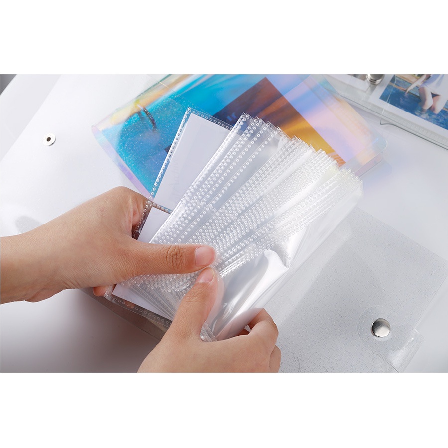 Set 25 Túi Đựng Thẻ Trong Suốt Hai Mặt 3 Inch 4 Inch 6 Inch Sử Dụng Tiện Lợi