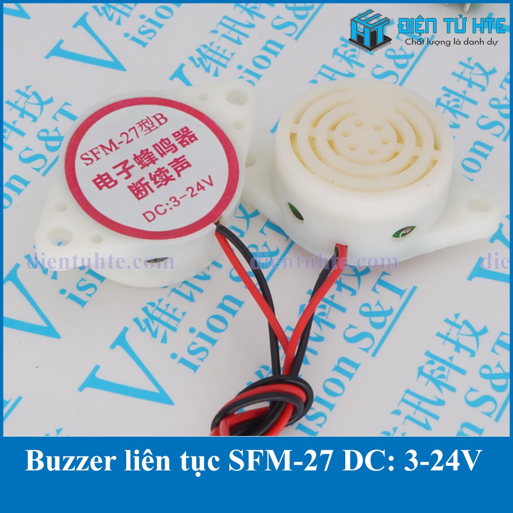 Còi Buzzer liên tục SFM-27 3-24V [HTE Quy Nhơn CN2]