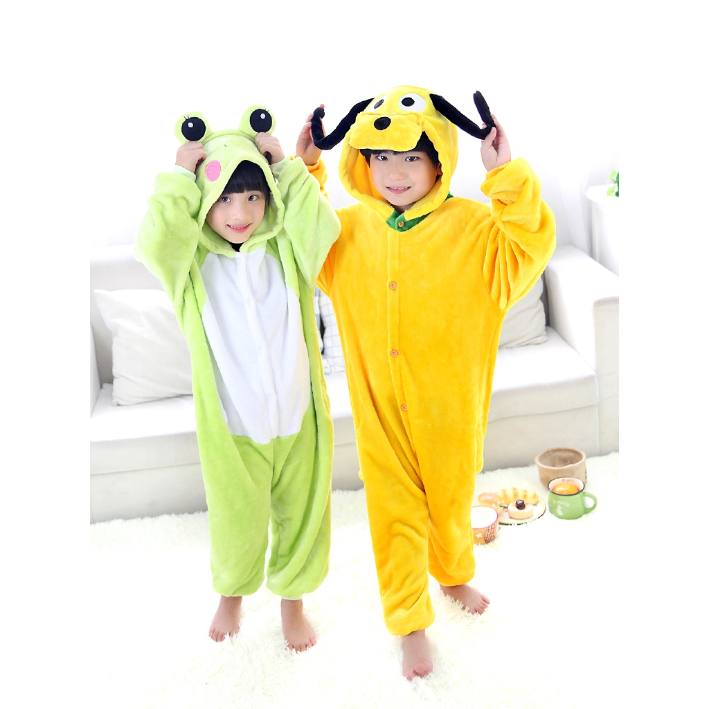 Bộ Đồ Ngủ Liền Thân Hình Chú Ếch Dễ Thương Cho Bé