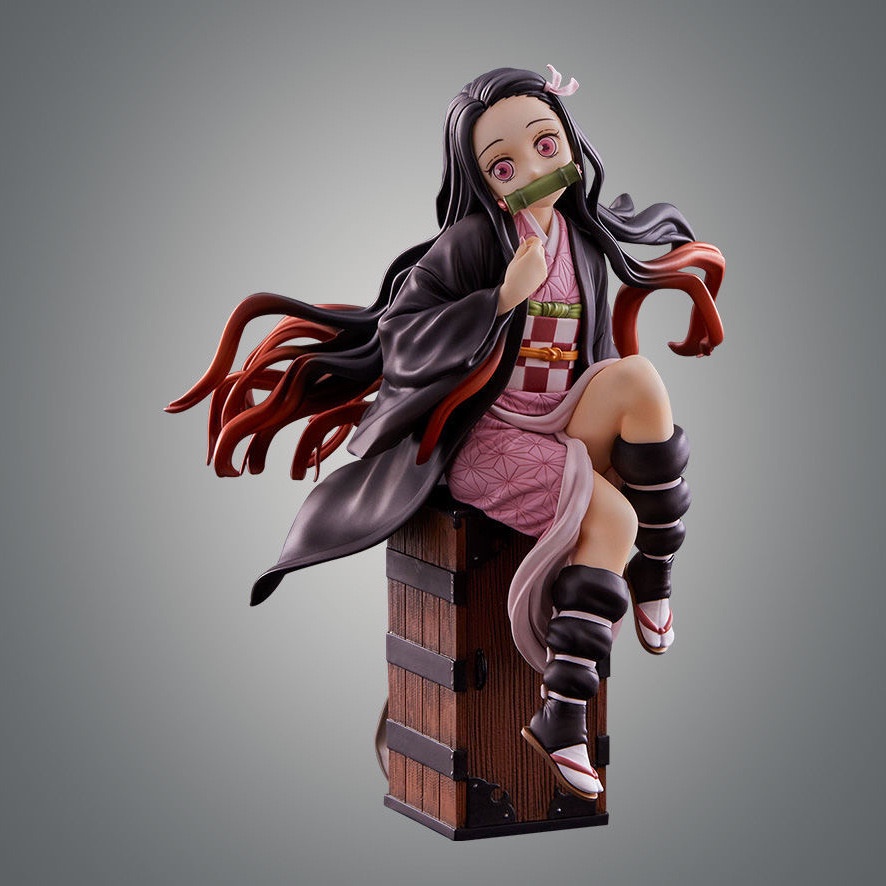 Mô hình Kamado Nezuko ngồi hộp gỗ Kimetsu no Yaiba  hàng mới ra cực đáng yêu