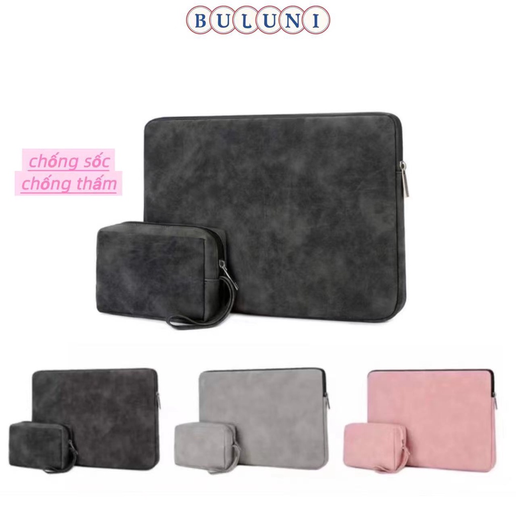 Túi da PU bảo vệ laptop cỡ 13.3 14.1 15.6  Inch nhiều màu tùy chọn
