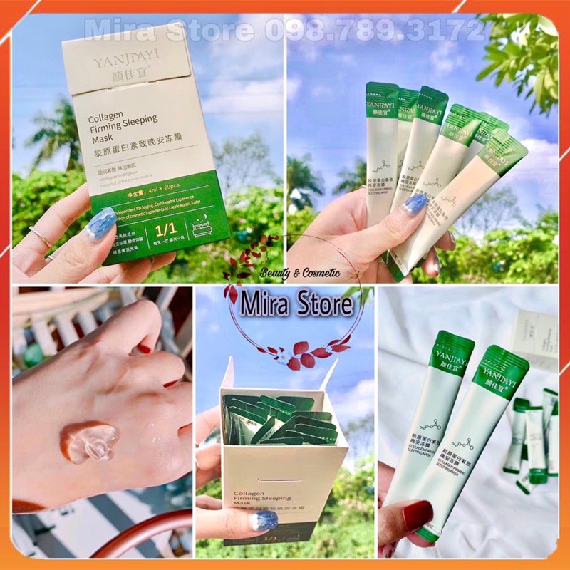 [Hộp 20 gói] MẶT NẠ NGỦ THẠCH YANJIAYI BỔ SUNG COLLAGEN TRẮNG SÁNG DA | BigBuy360 - bigbuy360.vn