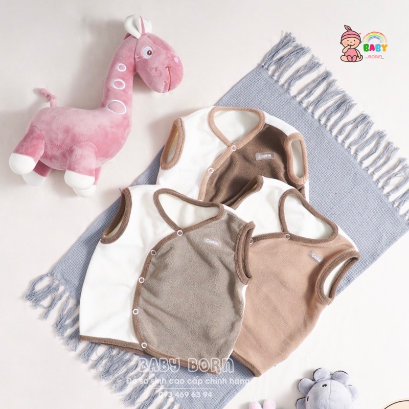 Cookie - Áo gile nỉ lông cài chéo phối màu CO1509