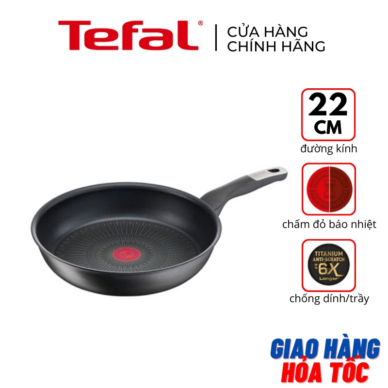 Chảo chiên chống dính 22cm đế từ cao cấp Tefal Unlimited G2550302 - Hàng chính hãng