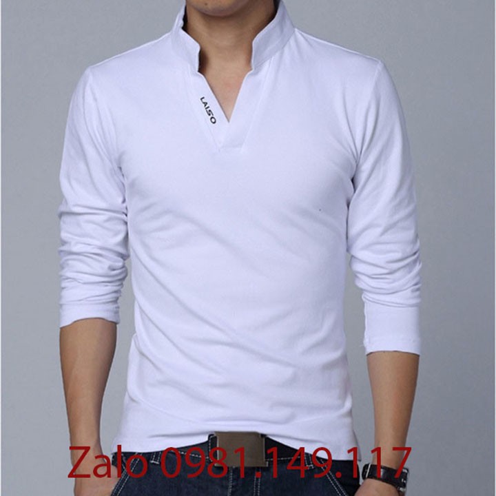 [Nhập SVC-80246868 giảm 15k đơn 150k] Áo thun nam tay dài cổ V lazzo- ATTD01 | BigBuy360 - bigbuy360.vn