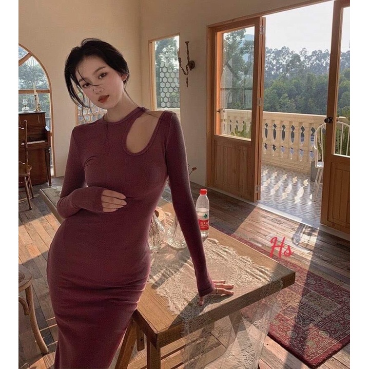 Váy body khoét 1 bên vai - HT STORE | BigBuy360 - bigbuy360.vn