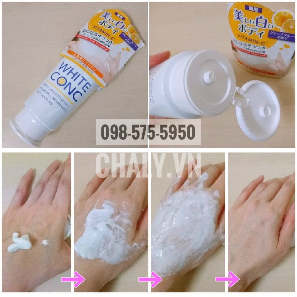 Tẩy da chết White Conc dành cho body Nhật Bản