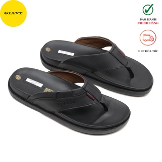 Dép kẹp nam, dép kẹp quai da đế cao DU5793/12 - GIÀY GIAVY