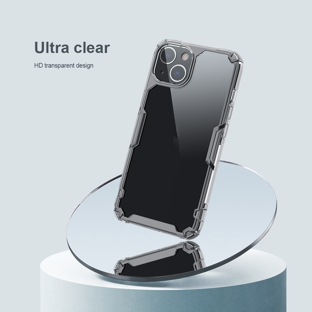 Ốp điện thoại Nillkin TPU dòng Nature Pro siêu mỏng màu trong suốt chống sốc cho iPhone 13