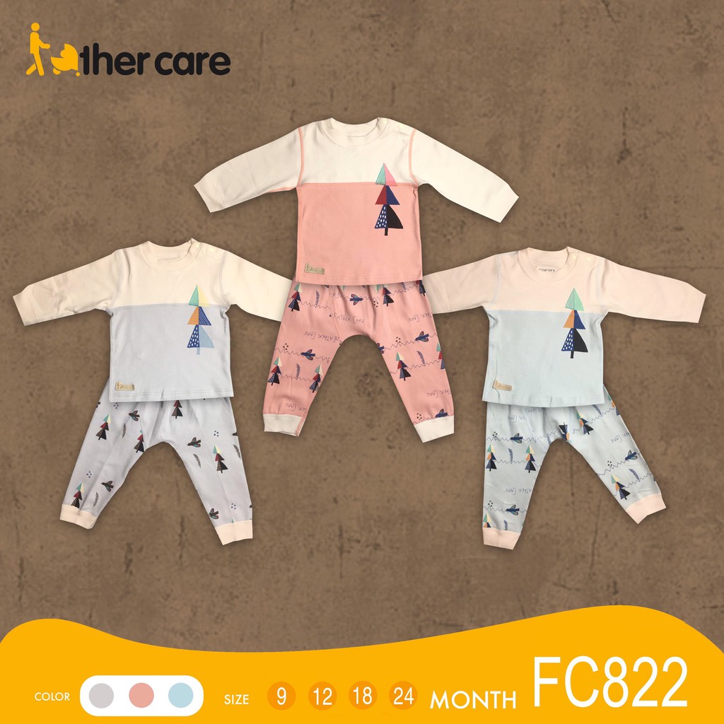 Bộ Quần áo trẻ em FatherCare trẻ em Cài Vai Nỉ - Cây Thông FC822