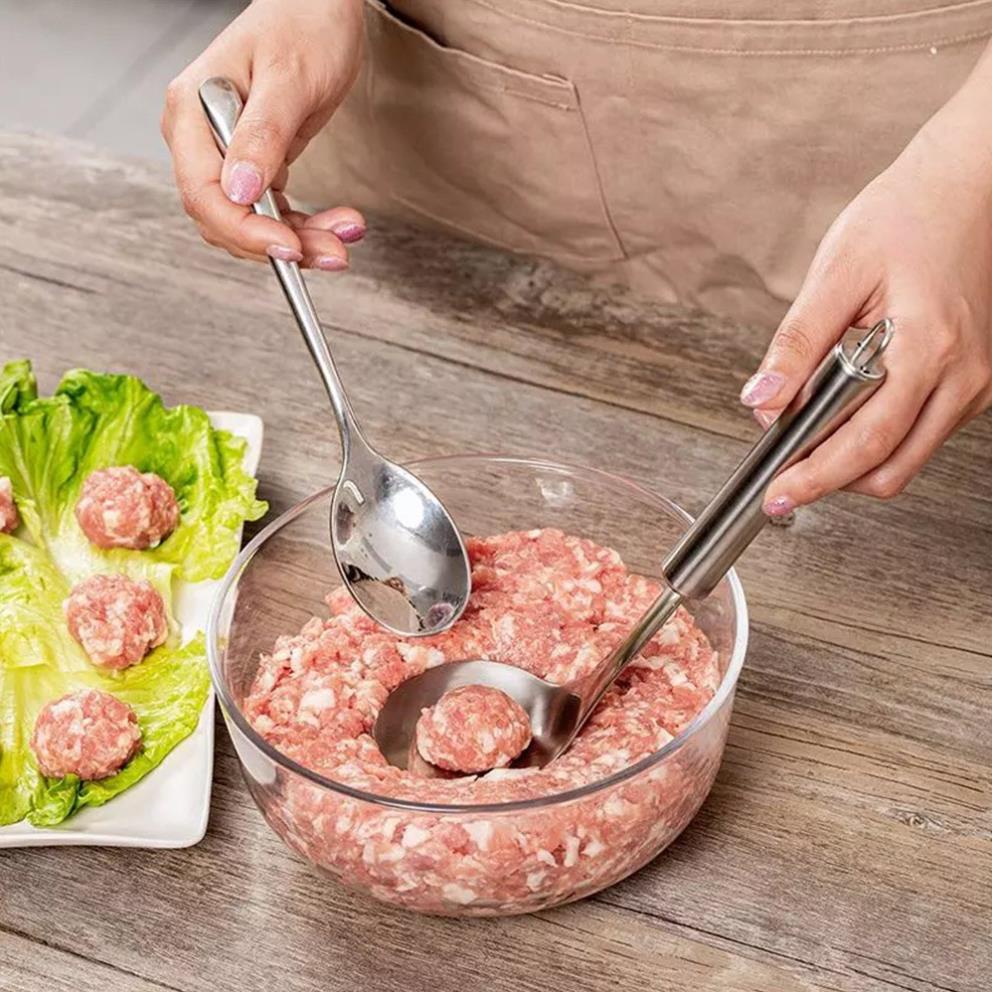 THÌA LÀM MỌC, Thịt, Cá Viên 100% Inox 304 Loại 1 Cao Cấp, Thần Thánh