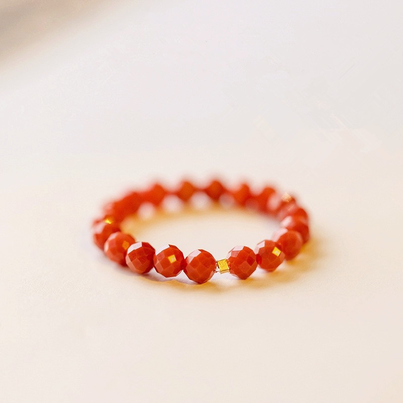 [Hàng Mới Về] Nhẫn Đính Đá Mã Não Màu Đỏ 3mm Phong Cách Retro Thời Trang Xuân Hè Dành Cho Nữ