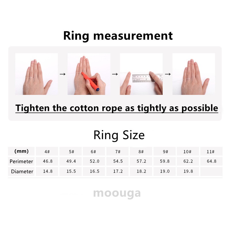 Nhẫn Moouga / Mạ Vàng 18K Dạng Hở Thiết Kế Độc Đáo Phong Cách Retro