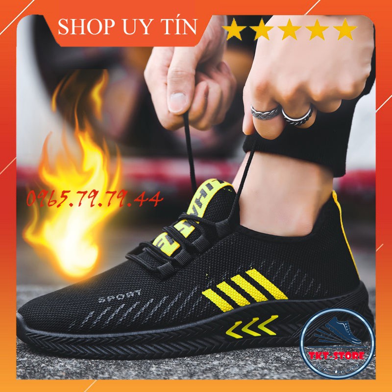 Giày Thể Thao Nam KATEZA22 Giày Sneaker Nam Vải Lướí Thoáng Khí Phối Sọc Nhẹ Êm Chân KATEZA Size (39-43) | BigBuy360 - bigbuy360.vn