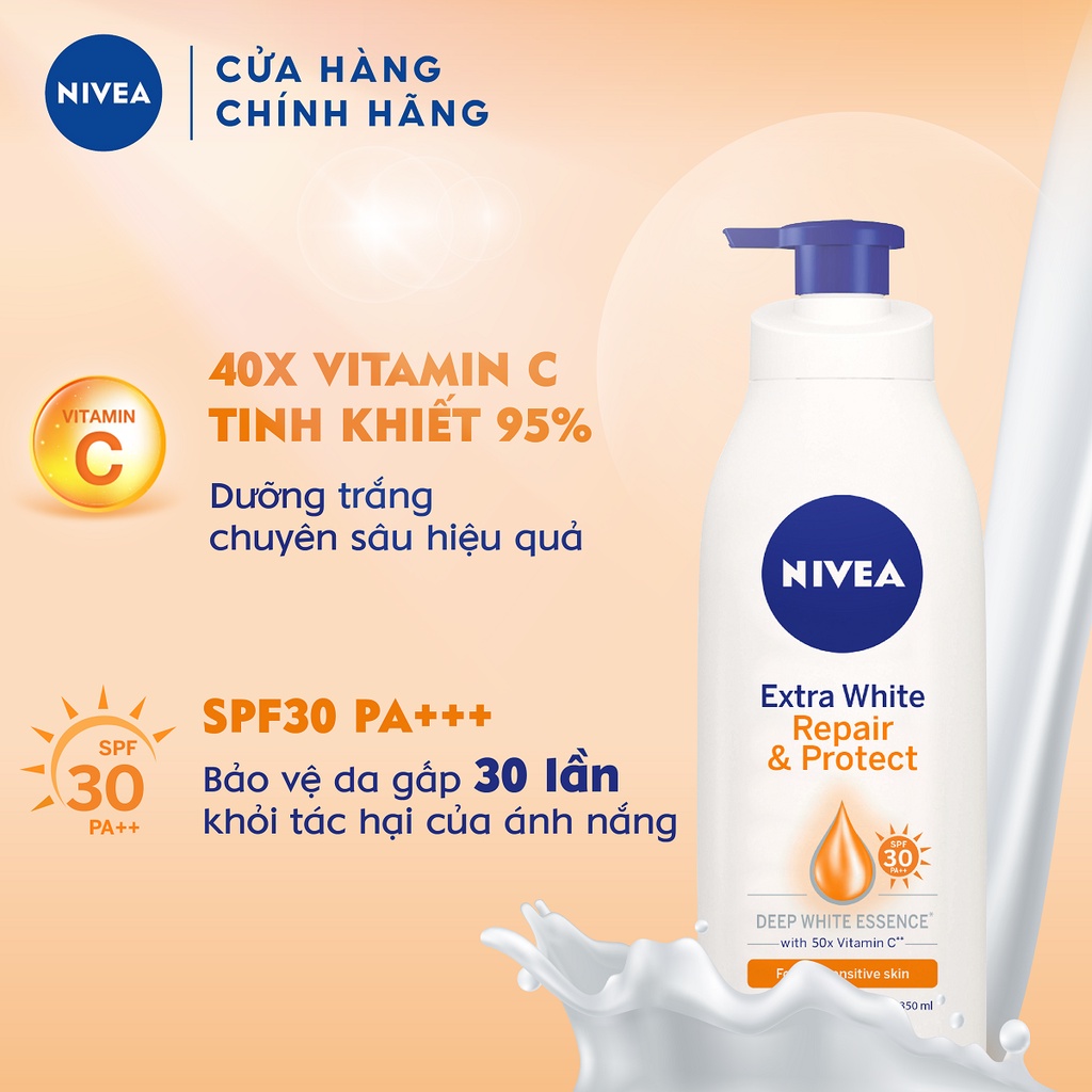 Sữa Dưỡng Thể Nivea Dưỡng Trắng Da - Hàng Chính Hãng