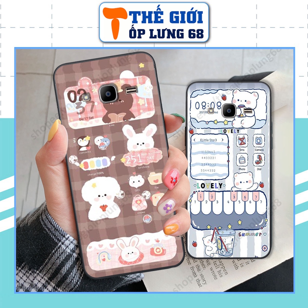 Ốp lưng Samsung J2 Prime in hình little bear, mèo đen, gấu thỏ siêu đáng yêu