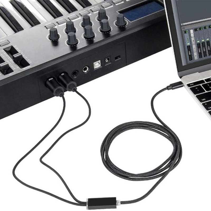 Cáp Chuyển Đổi MIDI Sang USB C Có Đèn Báo Cho Đàn Organ Điện