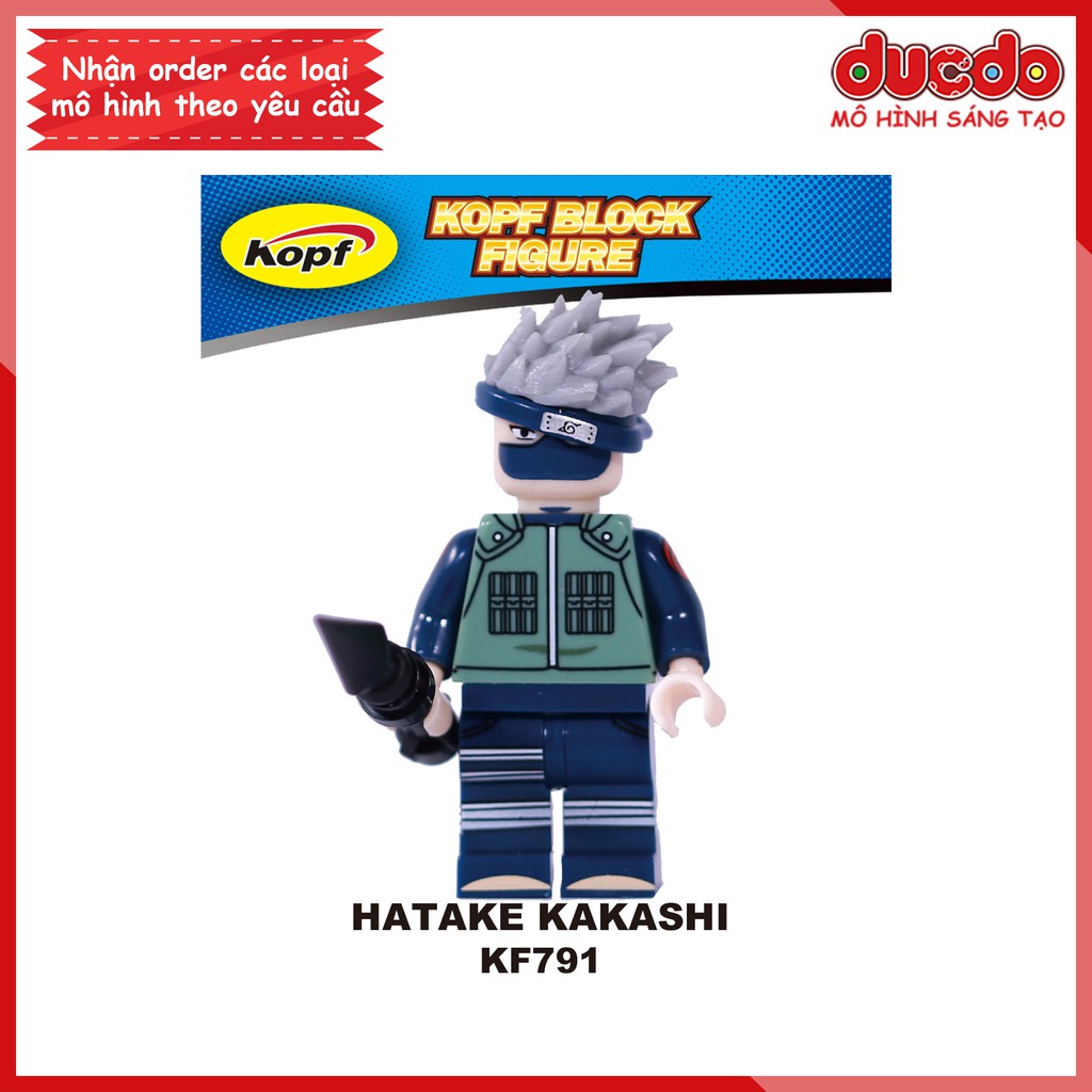 Minifigures các nhân vật Naruto , Sasuke, Kakashi - Đồ chơi Lắp ghép Xếp hình Mô hình Mini Kopf KF6078