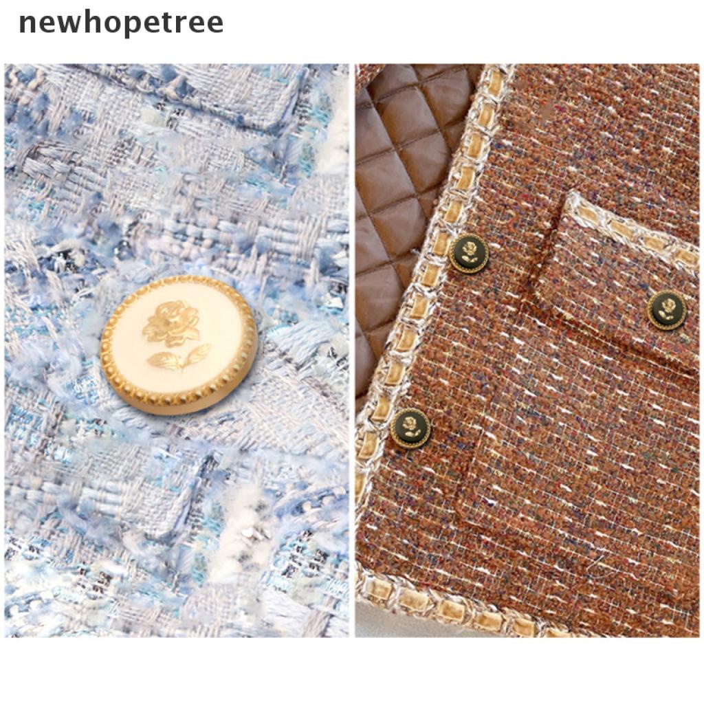 Set 6 nút áo họa tiết hoa hồng bằng kim loại thiết kế sang trọng thời trang