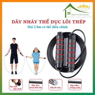 Dây Nhảy Cá Nhân Lõi Cáp Tích Hợp Tạ Sắt Tay Cầm Cao Cấp Tập Thể Thao