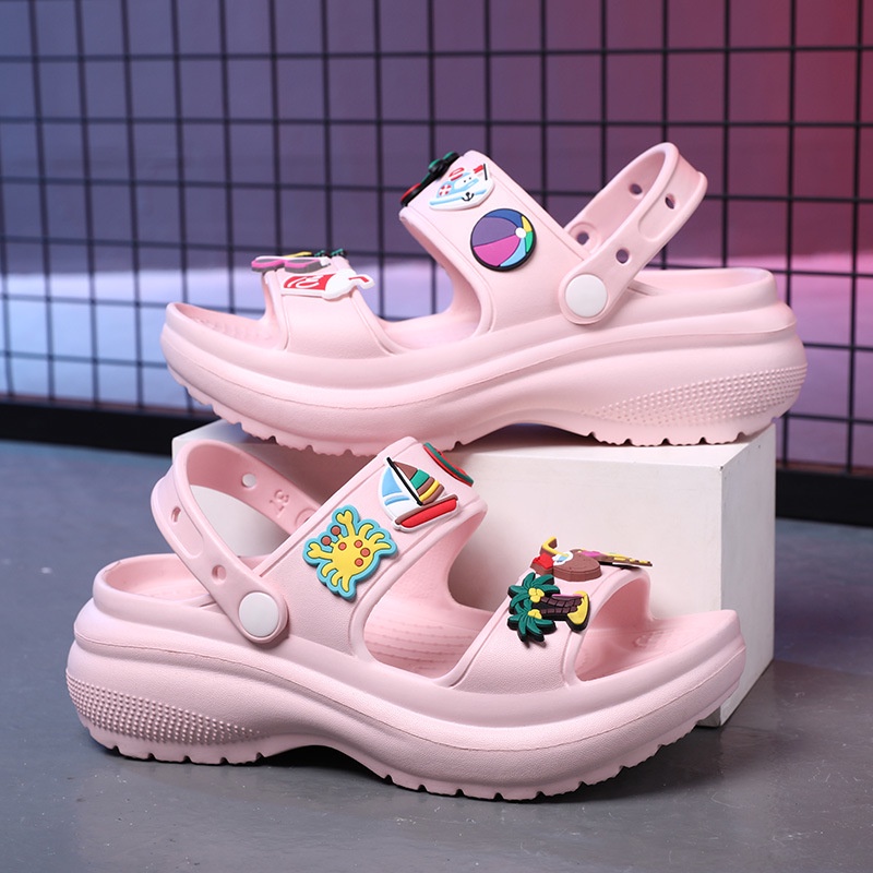 Giày sandal AYUER đế xuồng một mảnh phong cách đi biển mùa hè thời trang Hàn Quốc cho nữ