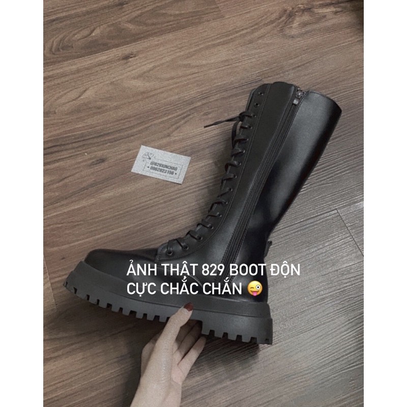 sẵn, bốt độn đế 6cm CÓ KHOÁ KÉO🤪 boot dây | bốt đùi siêu đẹp  giày buộc dây dài