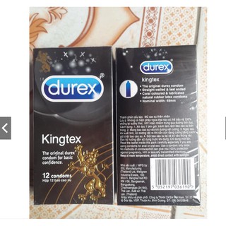 Bao cao su Durex Kingtex [SIÊU MỎNG][ Ôm sát cảm giác thật như không dùng bao](che tên sản phẩm khi giao )