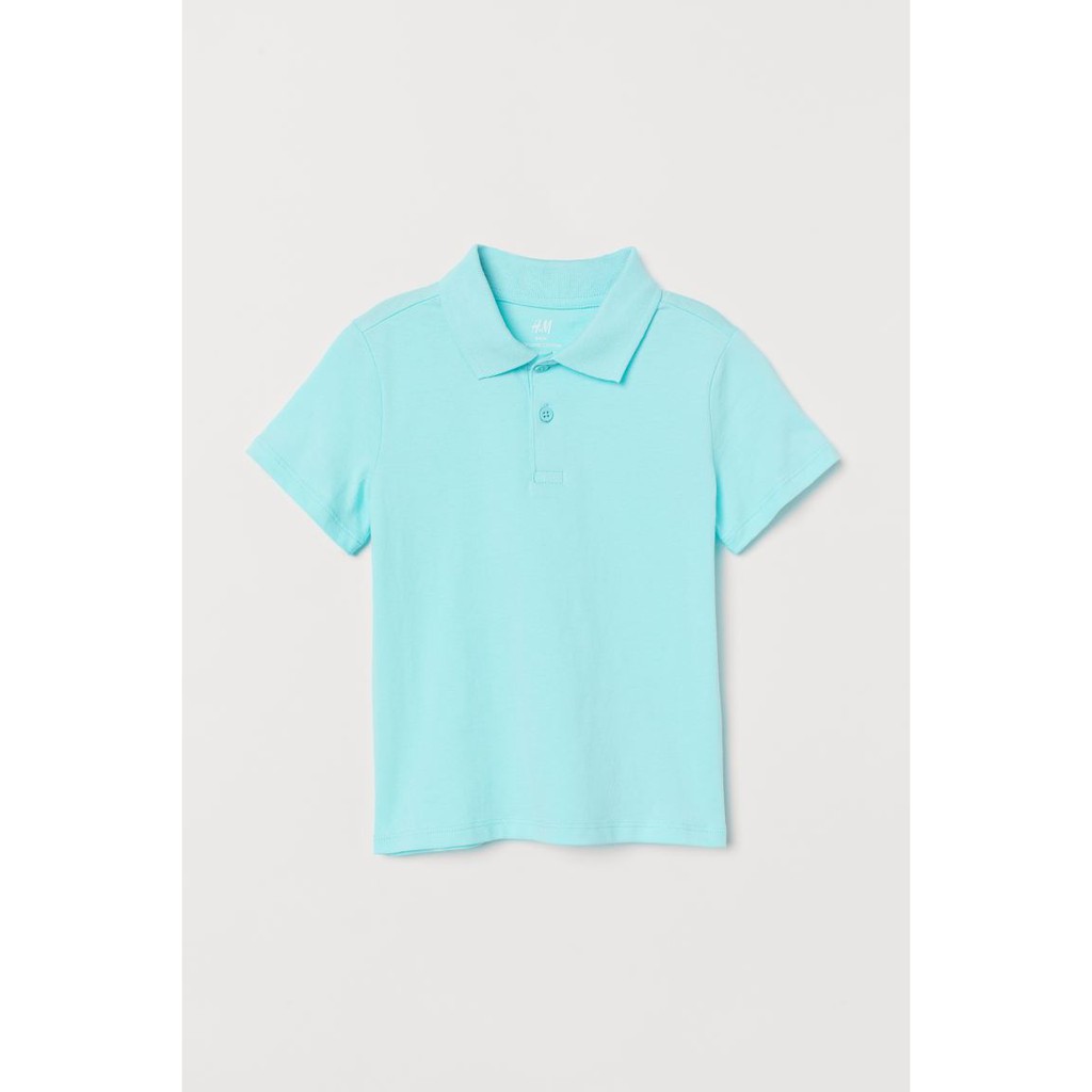 Áo polo xanh blue HM UK size bé lớn