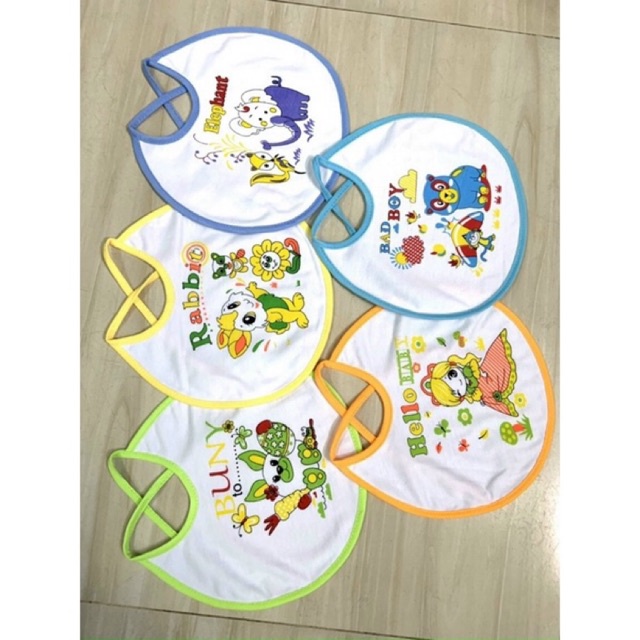 Yếm vải cotton dạng cột dây cho bé tập ăn