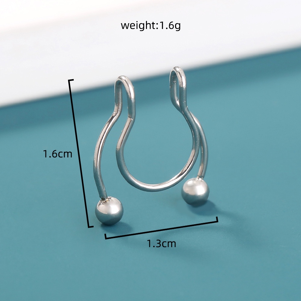 Khuyên Mũi Kẹp Khuyên Mũi Septum Dáng Chữ U Thép Titan Không Gỉ